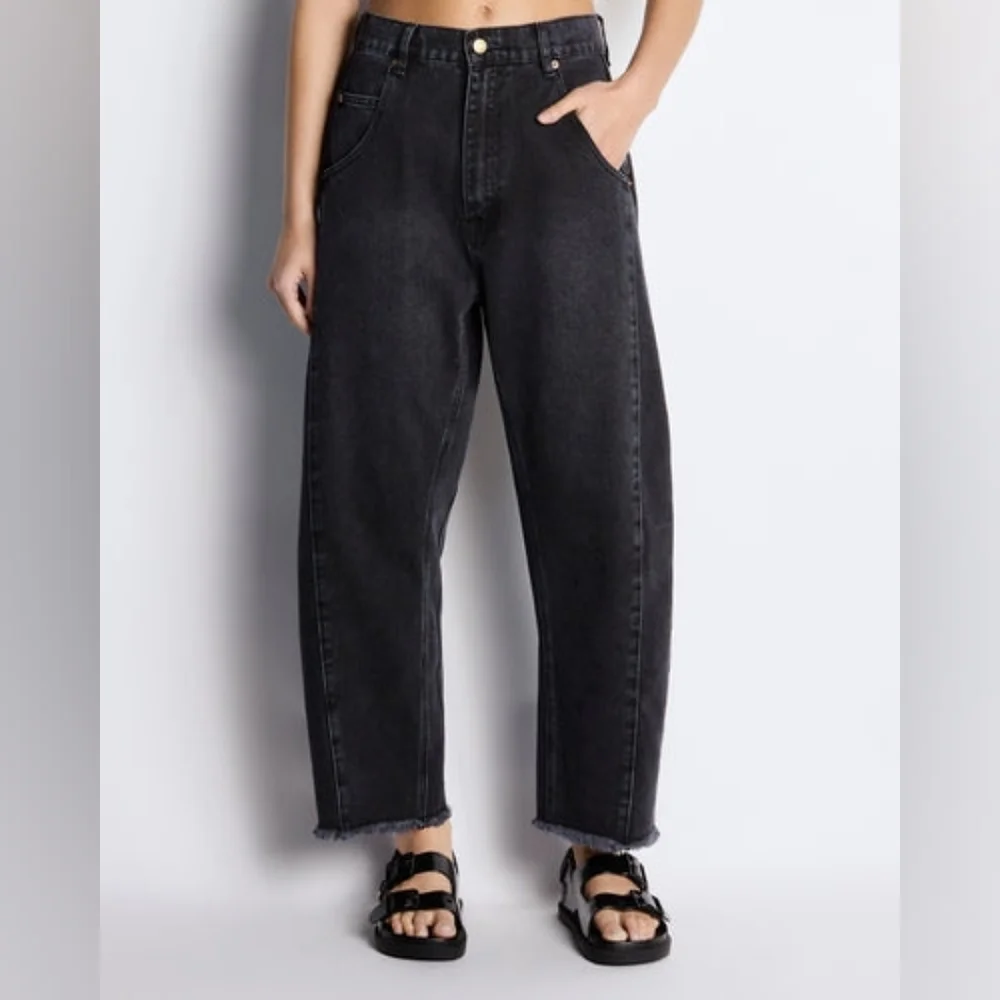 Roucha Delvaux Barrel Crop Jeans - Picture 1 of 9